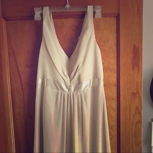 David’s bridal sleeveless chiffon with ruffle back
